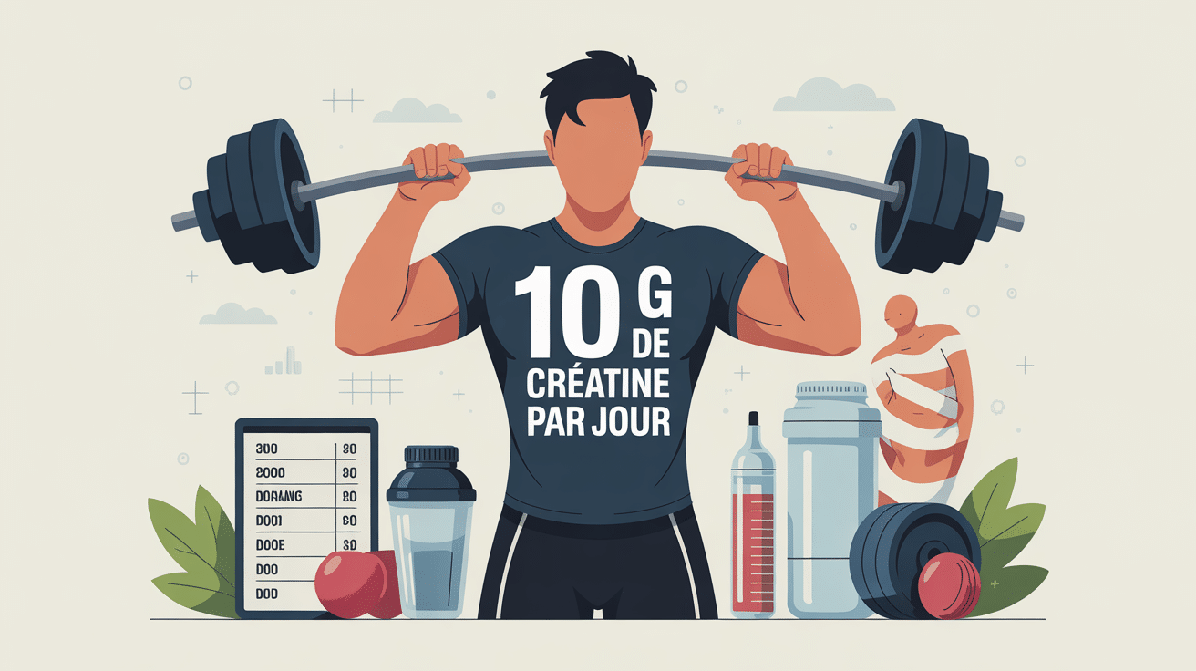 illustration sportive 10g de creatine par jour