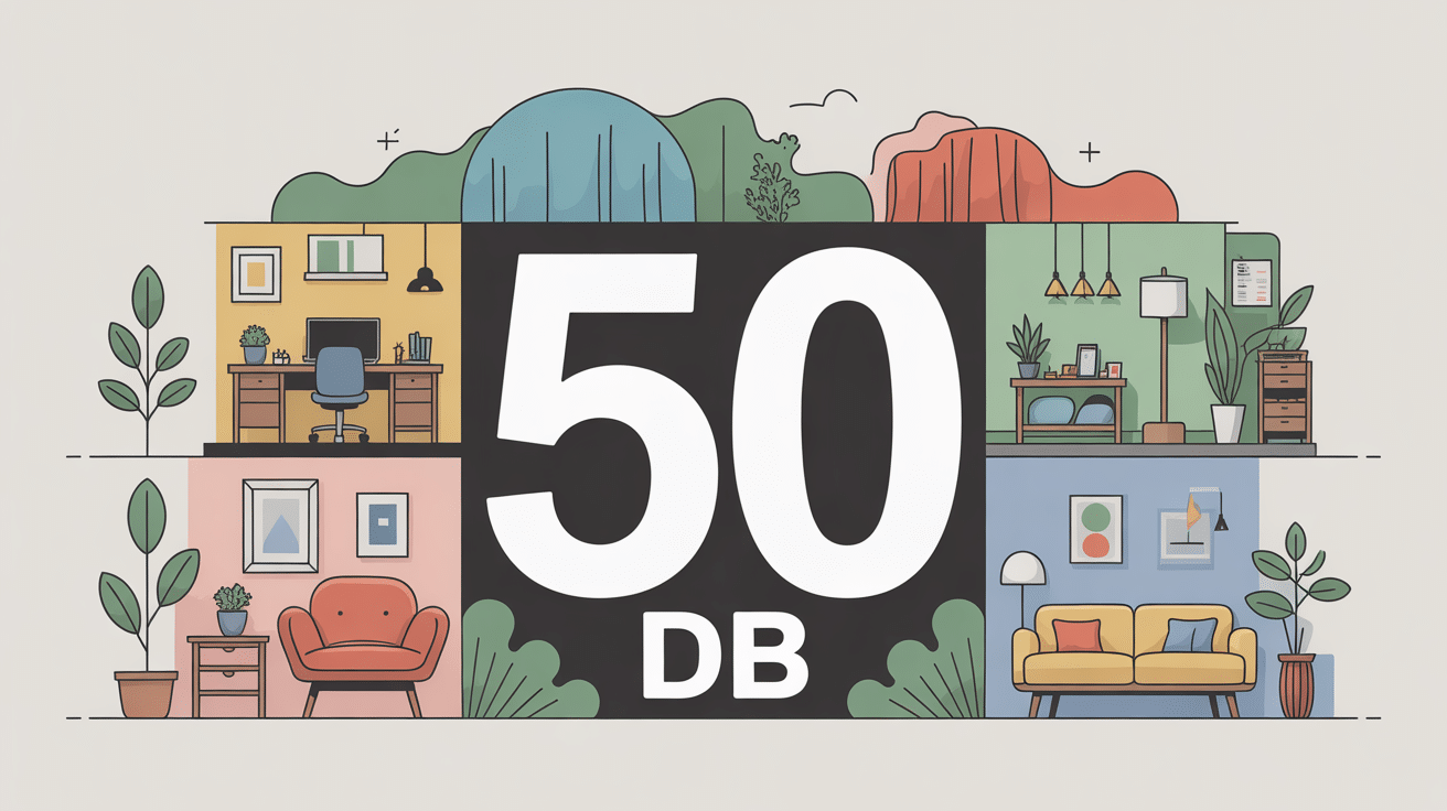 50db illustration bruit modéré vie quotidienne