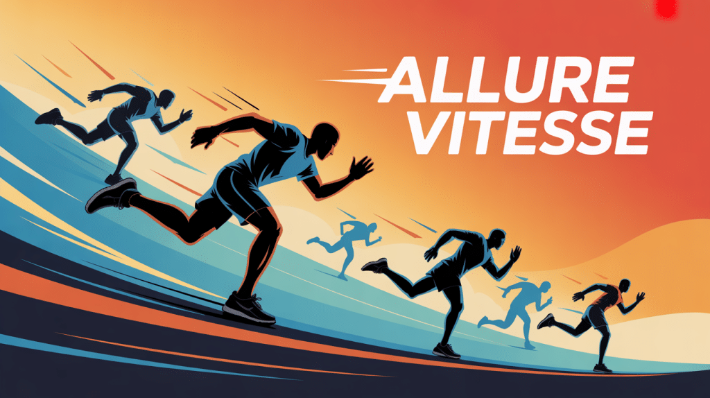 Allure vitesse coureurs abstraits piste dynamique