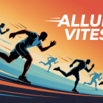 Allure vitesse coureurs abstraits piste dynamique