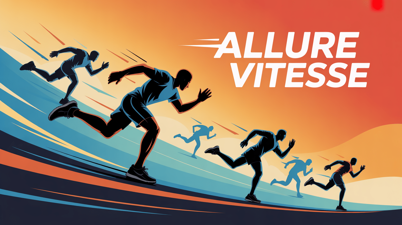 Allure vitesse coureurs abstraits piste dynamique