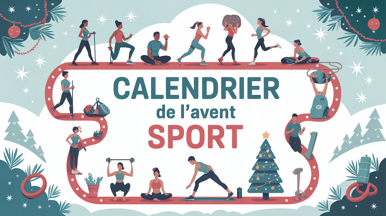 illustration calendrier de l avent sport ambiance dynamique