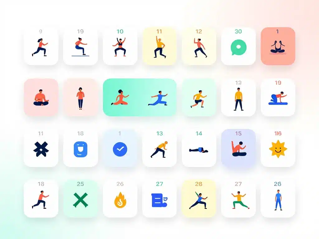 diagramme concept calendrier de l avent sport