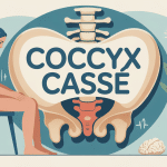 illustration coccyx cassé peut on marcher silhouette assise douleur