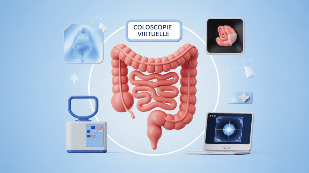 illustration scanner 3D coloscopie virtuelle