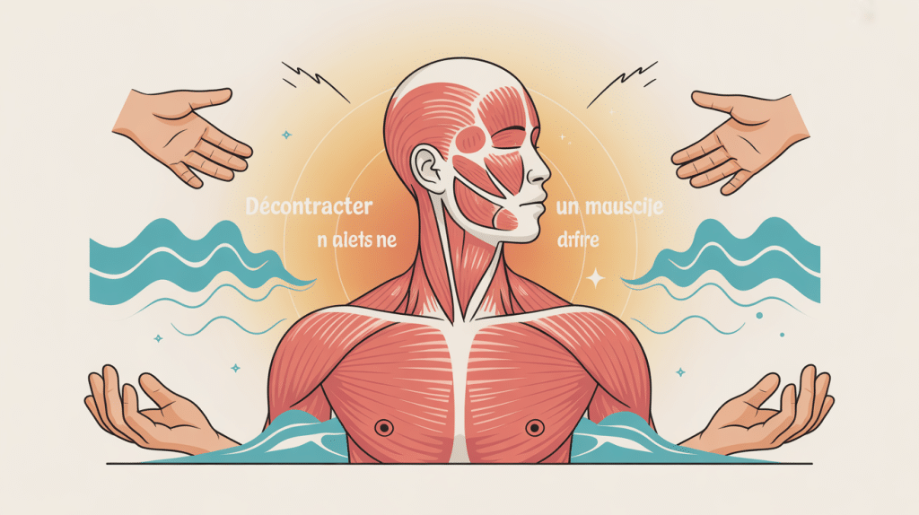 comment décontracter un muscle illustration bien-être et soulagement