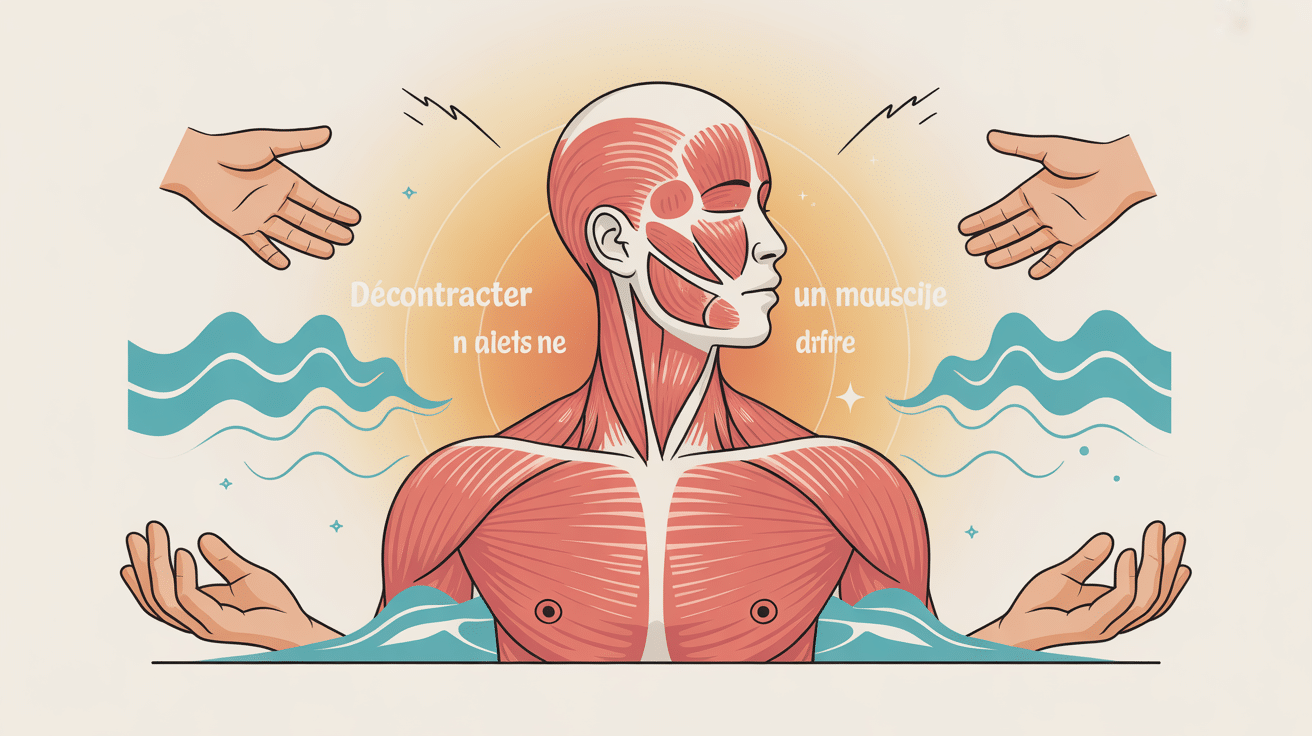 comment décontracter un muscle illustration bien-être et soulagement