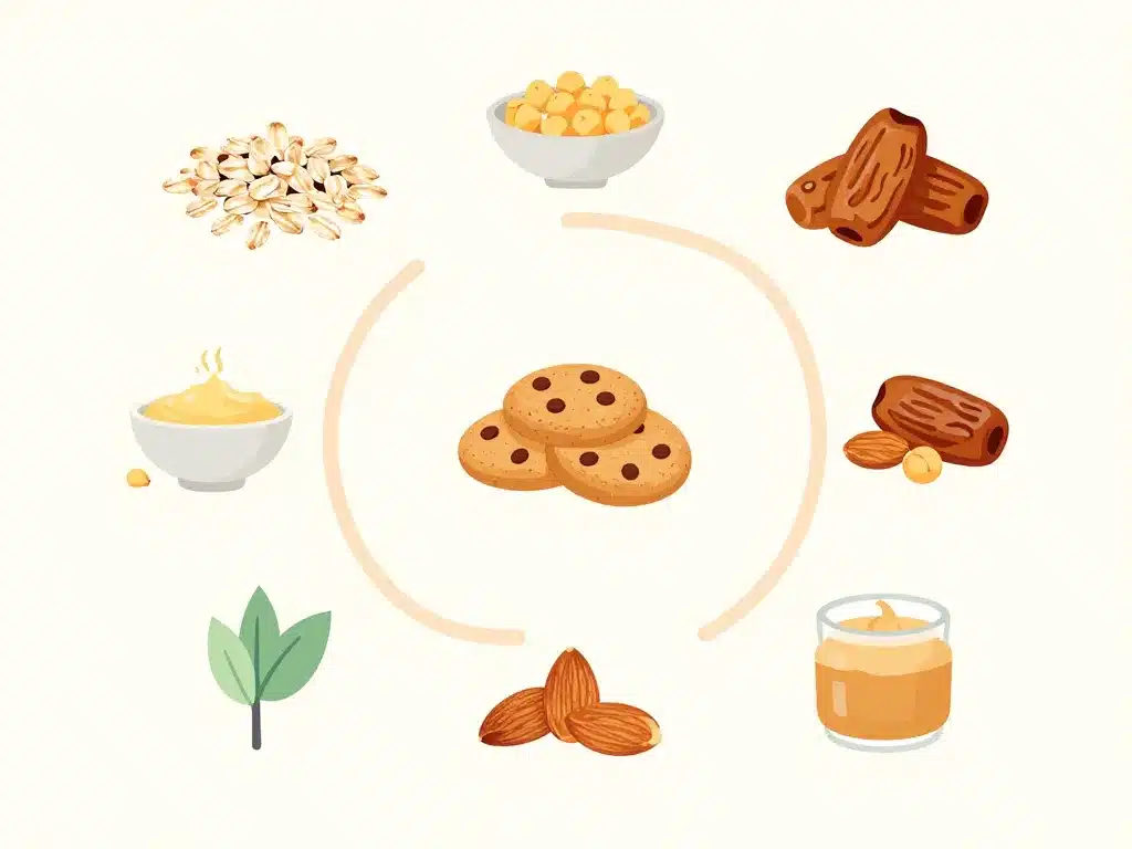 cookie dough healthy schéma ingrédients sains