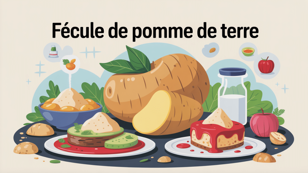 illustration fécule de pomme de terre danger et santé