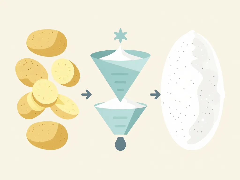 diagramme fécule de pomme de terre danger processus et gluten free