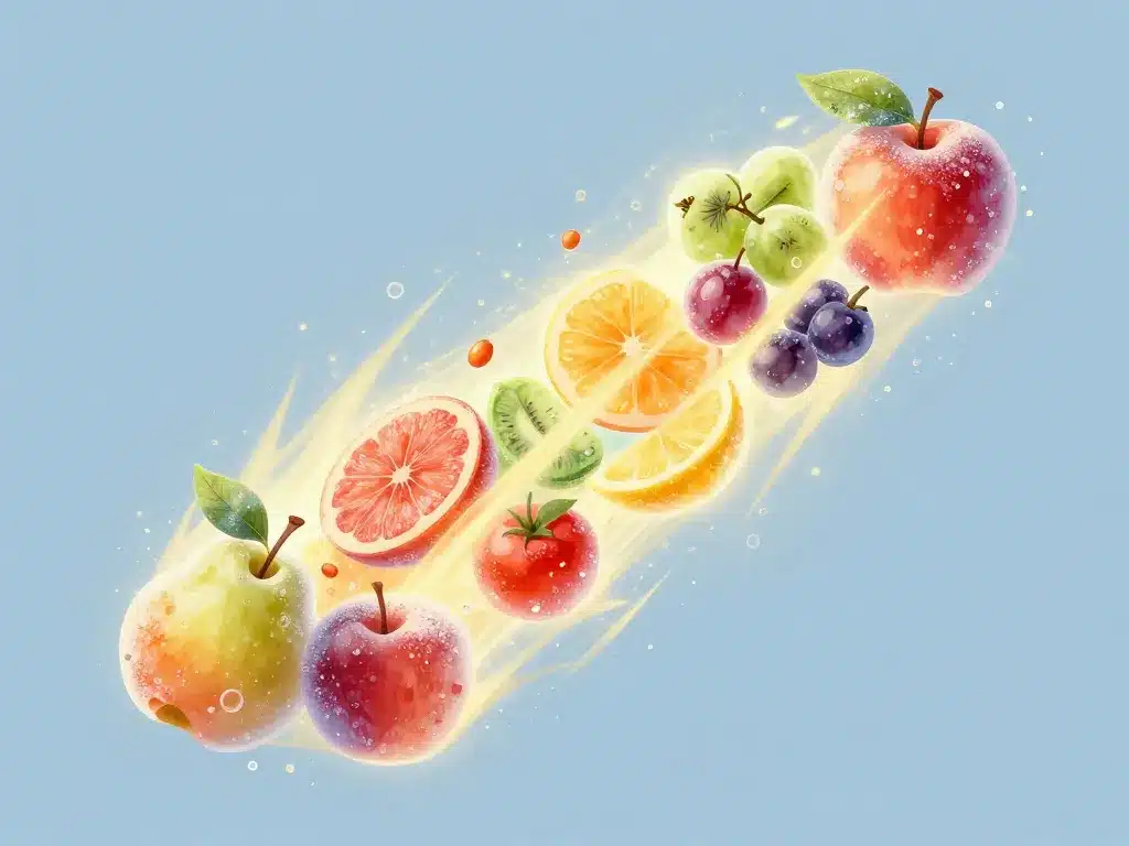 vitamines et énergie fruit congelé pour smoothie