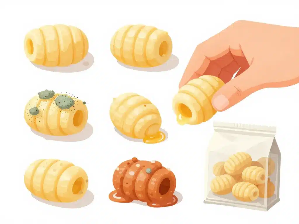 Inspection gnocchi périmé signes visuels et odeurs