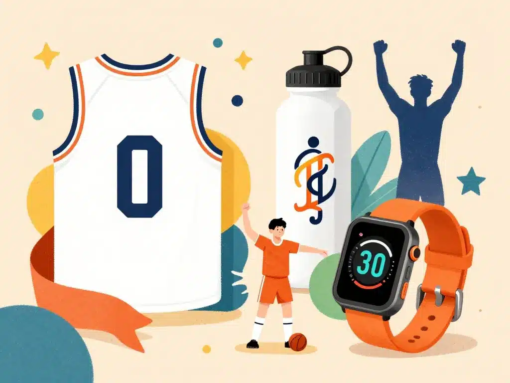 idee cadeau homme 20 ans sportif maillot personnalisé gourde montre connectée