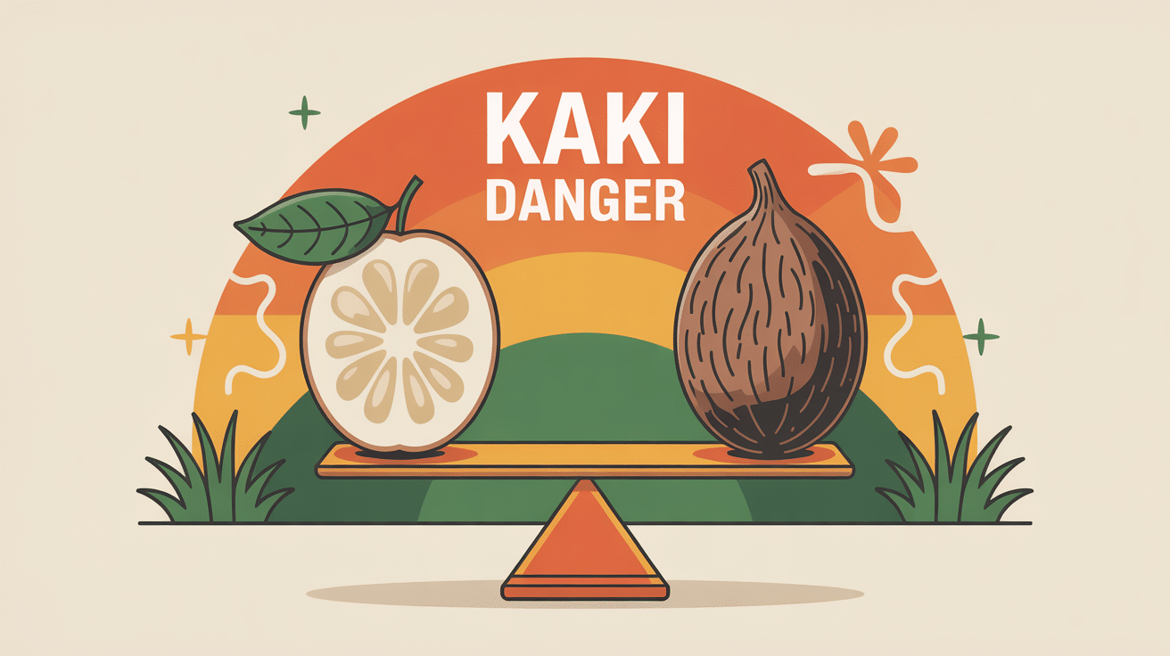 illustration kaki danger entre risques et bénéfices