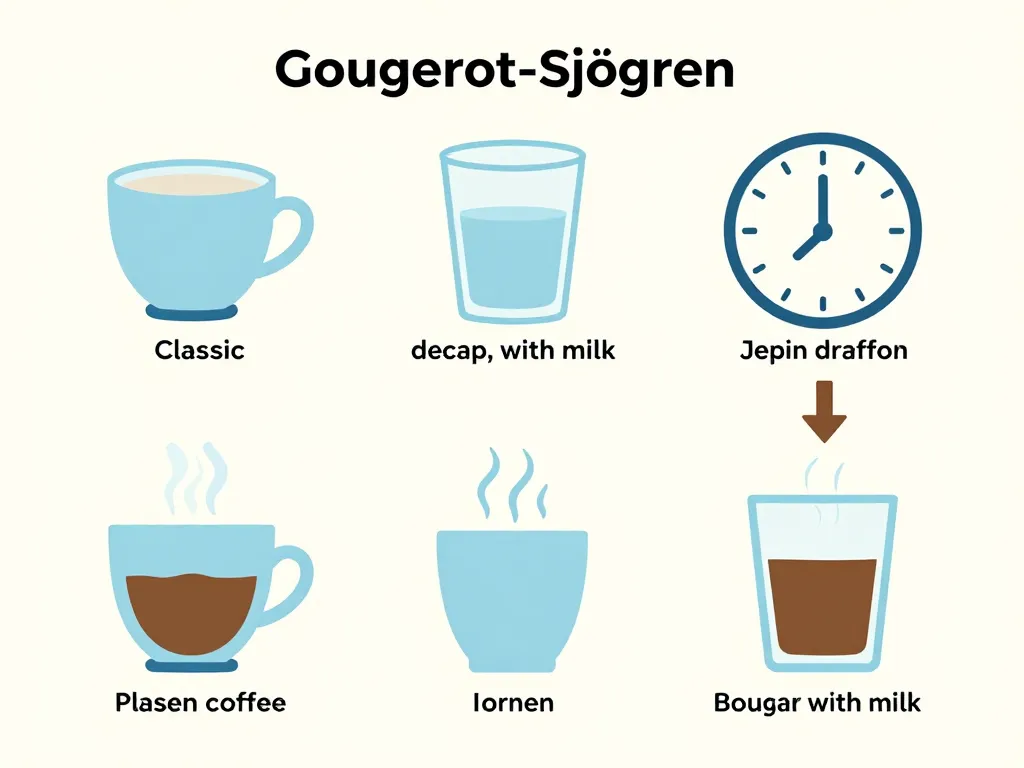 diagramme adaptation café gougerot-sjögren, décoction, eau, horaires