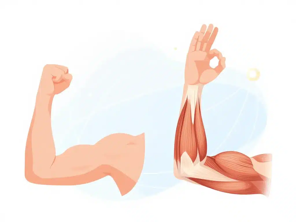 schéma anatomique muscles des bras