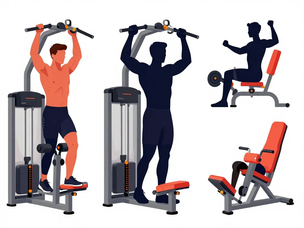 machine pour les mollets types d'appareil en salle illustration