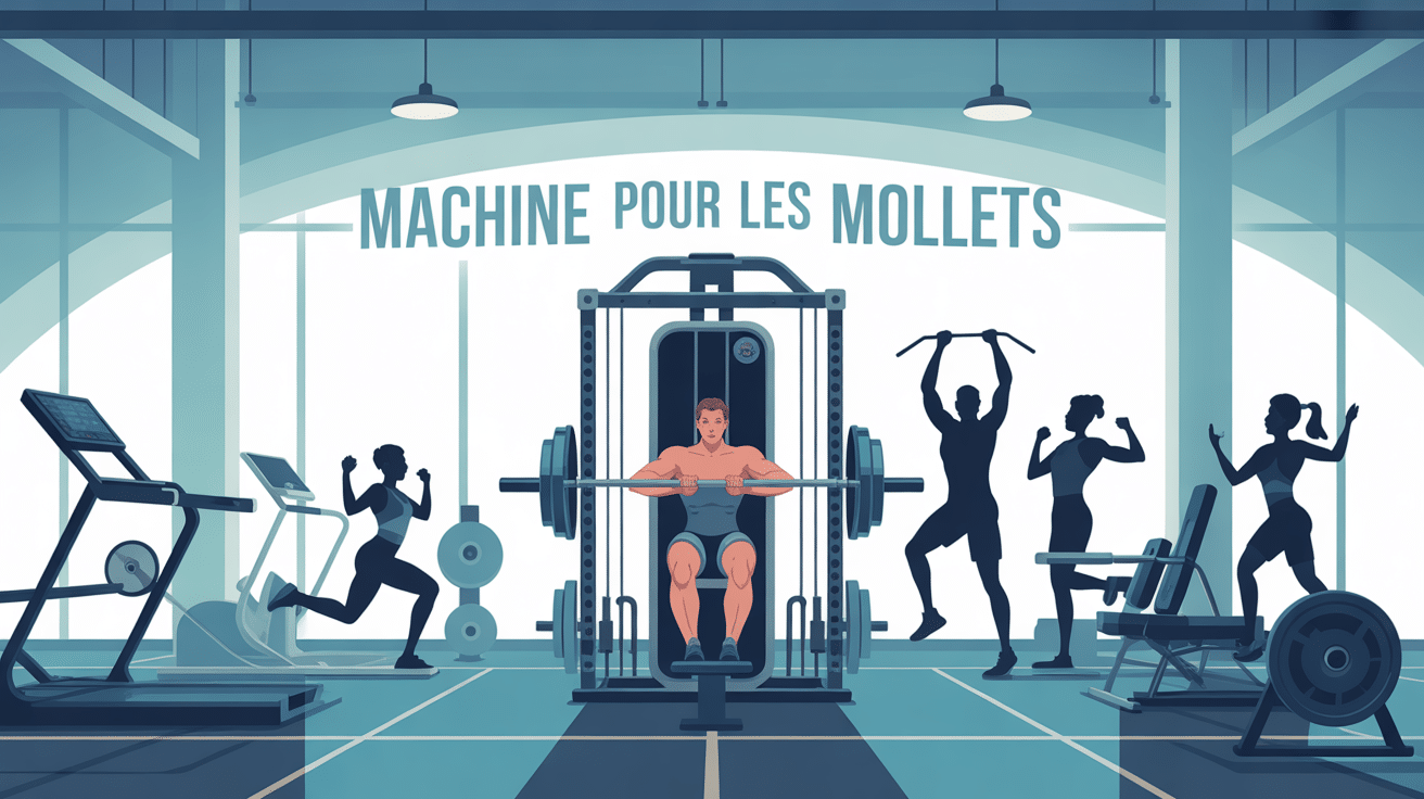 machine pour les mollets différentes machines illustration