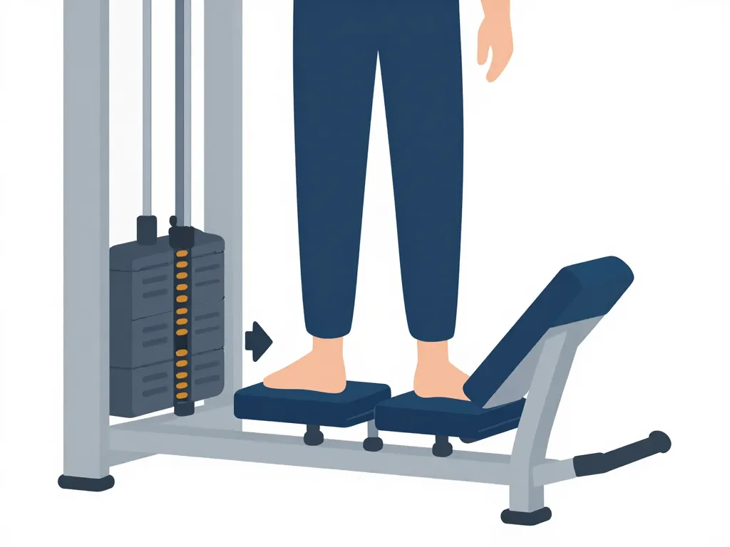 machine pour les mollets placement pieds et posture diagramme