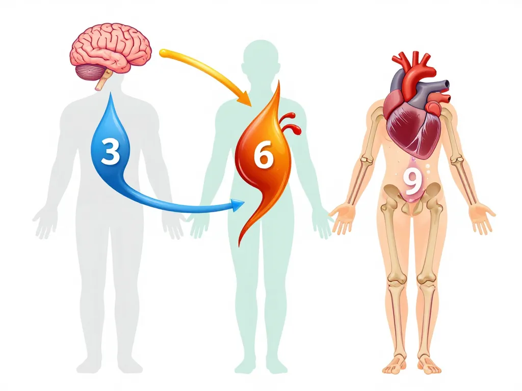 Schéma conceptuel rôle omega omega 3 6 9 dans l’organisme