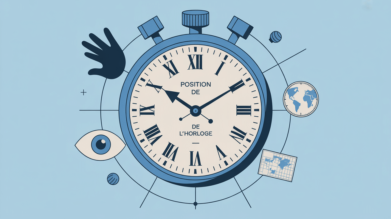 Illustration position de l'horloge repère universel