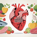 illustration proteine dangereux pour le cœur balance aliments