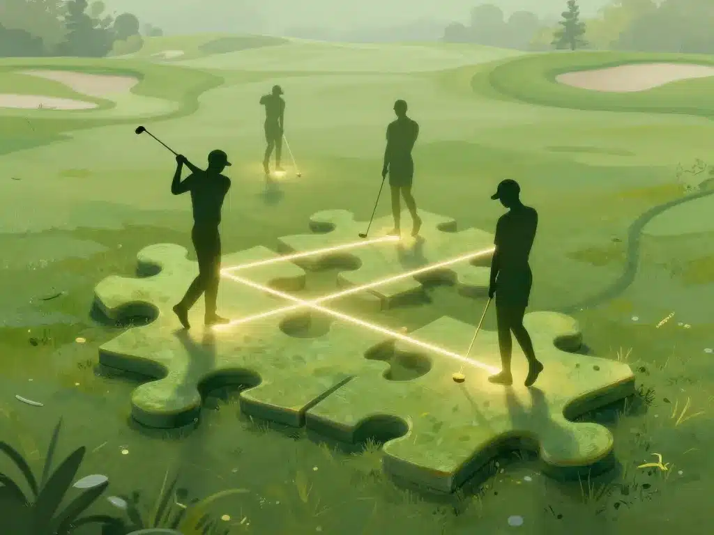 stratégie collective scramble golf équipe