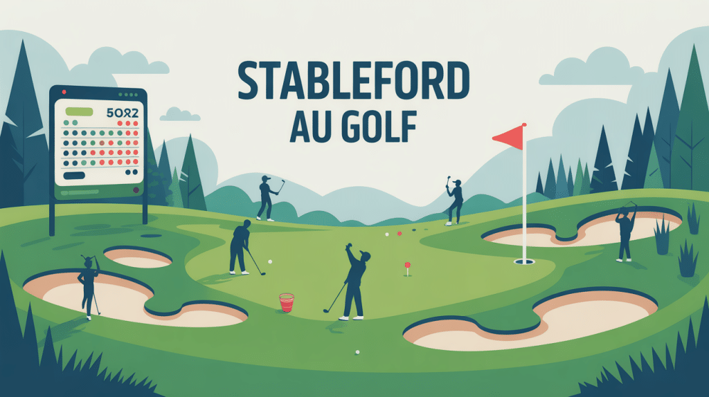 illustration stableford golf parcours points carte score