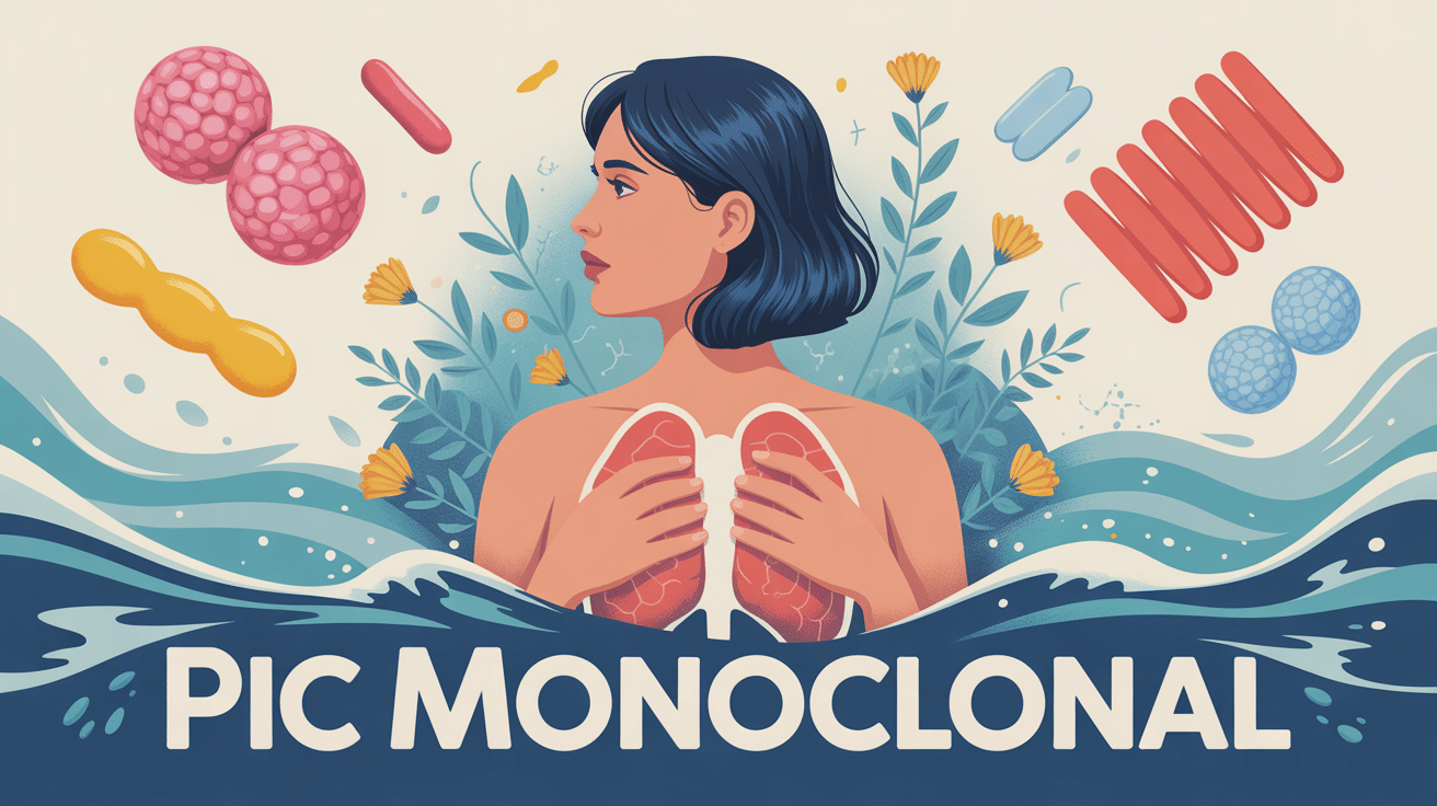 Illustration douce stress et pic monoclonal