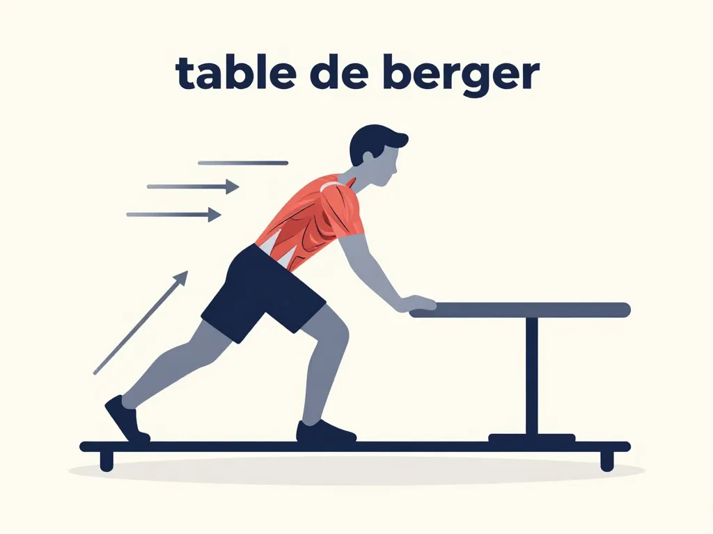 fonctionnement table de berger musculation schéma muscles sollicités
