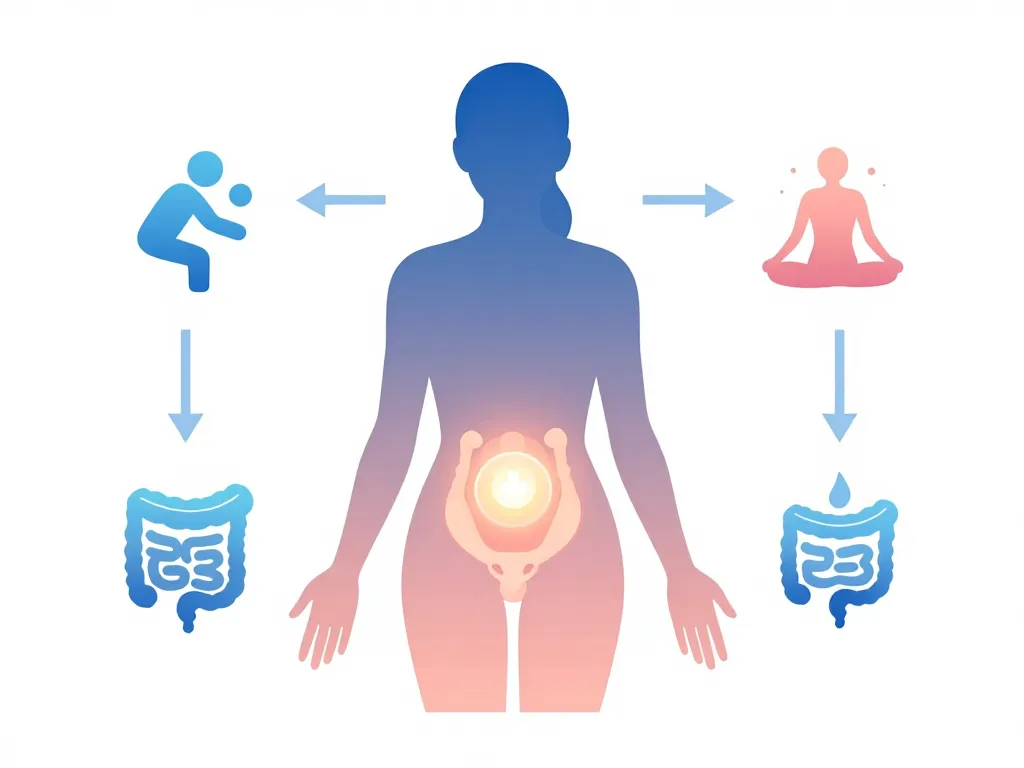 Diagramme sur le ventre gonflé après conisation, causes et réactions courantes