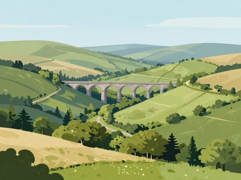 viaduc de coquilleau paysage rural charente