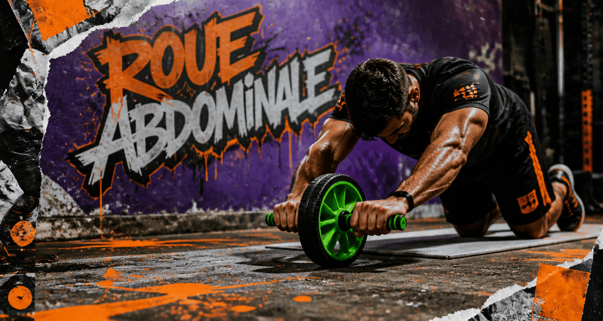 athlète abdominaux roue urban gym
