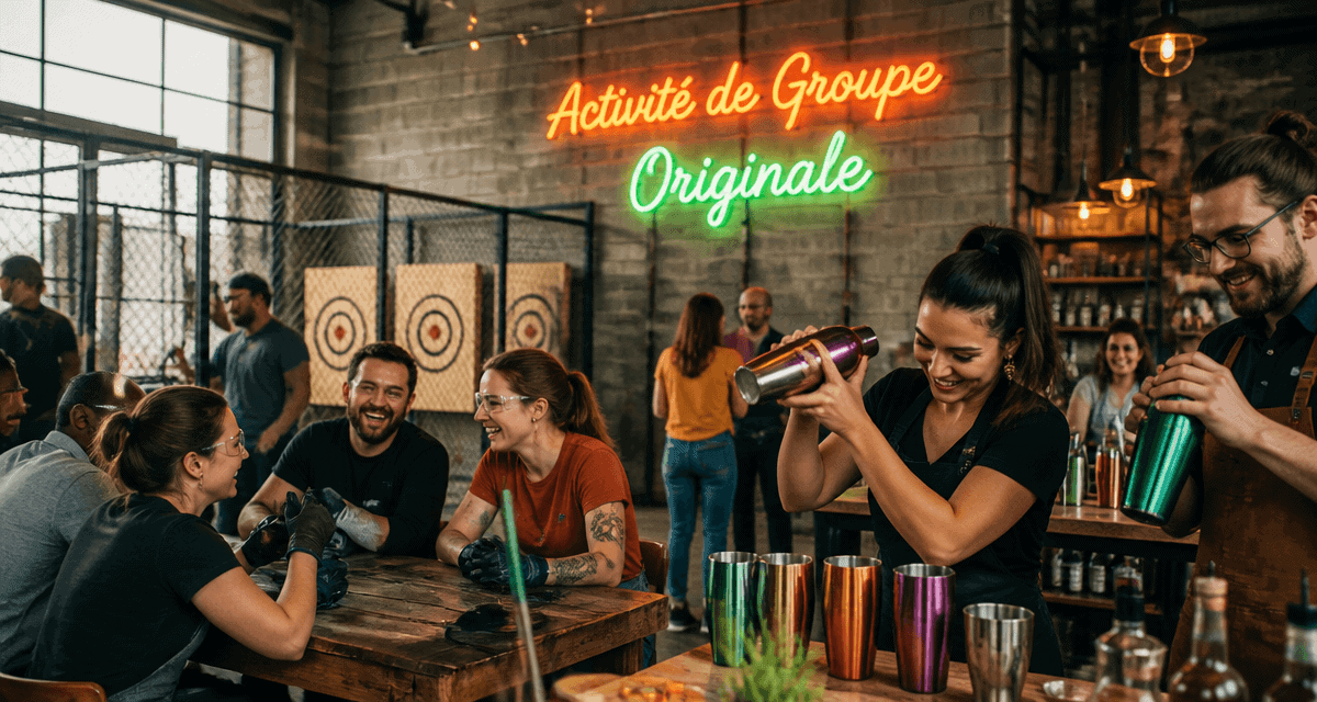 activité de groupe originale dans un loft industriel