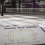 badminton dimensions terrain vue gymnase