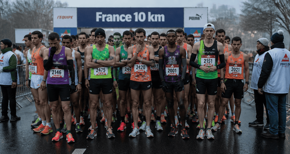 championnat de france 10 km 2025 départ coureurs