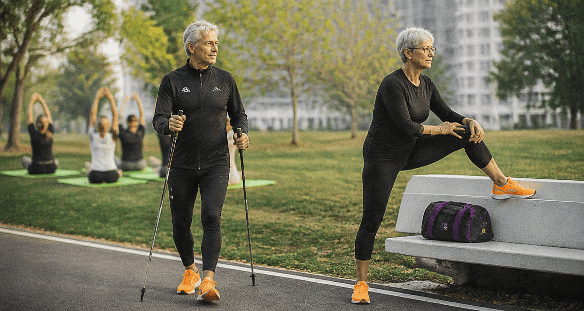 combien d heures de sport par semaine apres 60 ans seniors marche etirements