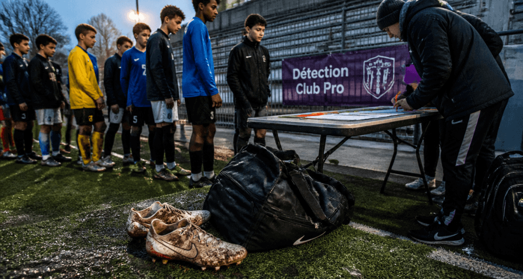 Détection foot club pro jeunes joueurs table évaluation
