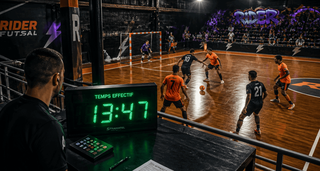 durée match futsal chronométrage arbitre
