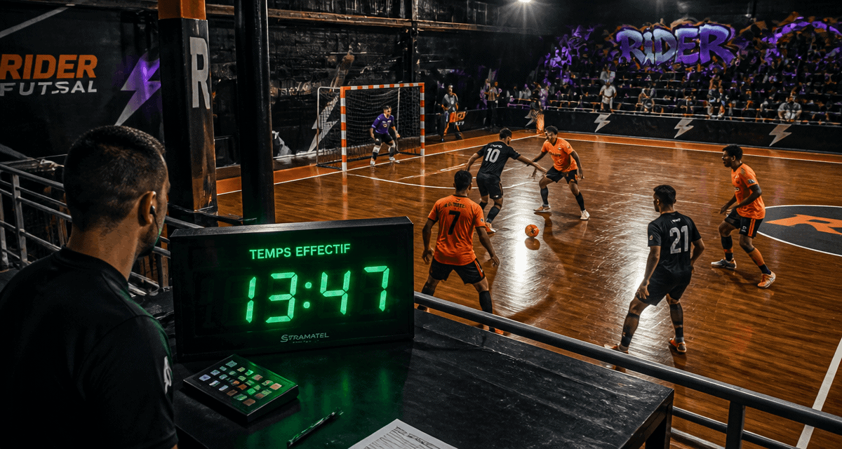 durée match futsal chronométrage arbitre