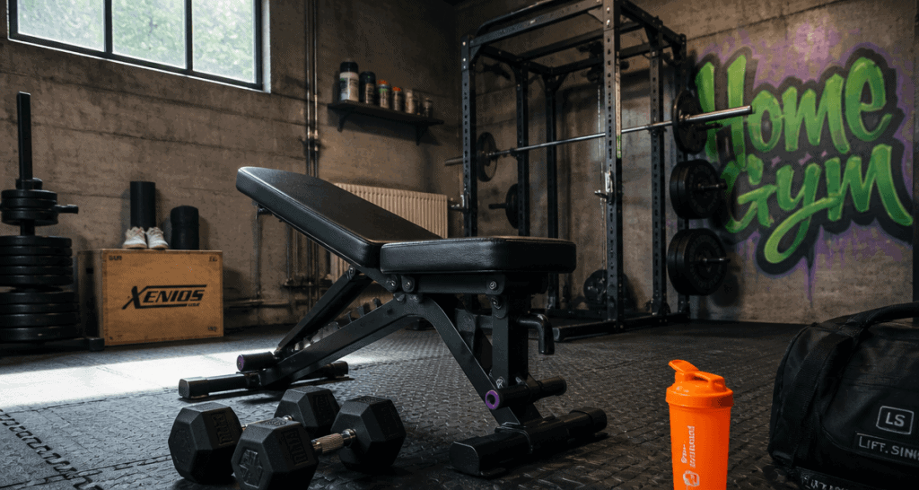 home gym pour musculation garage urbain