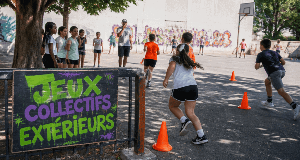 jeux extérieur animation enfants cour école