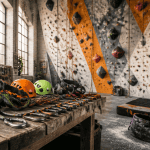 materiel escalade sur table en salle