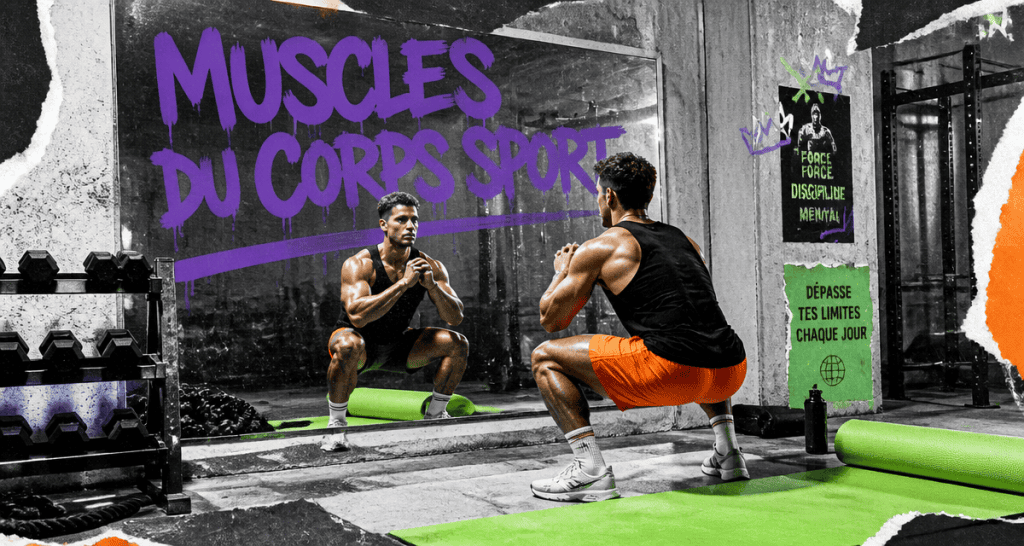 muscle du corps sport athlète squat salle