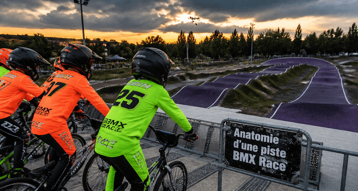 piste de bmx jeunes pilotes grille départ