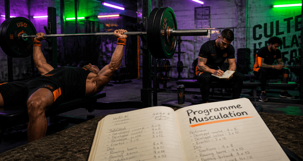 Programme musculation split routine développé couché