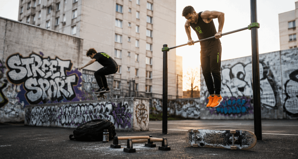 street sport muscle-up skate urbain graffitis