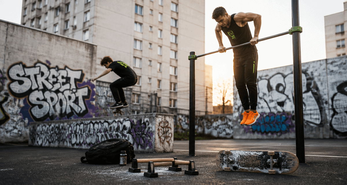 street sport muscle-up skate urbain graffitis