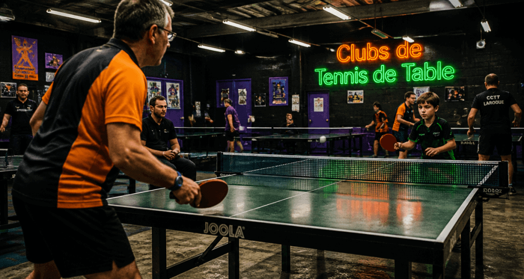 Tennis de table autour de moi en salle