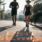 6 kms joggeur marcheuse piste urbaine